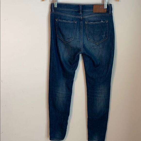 AllSaints Zig Destroy Ripped Skinny Jeans Women’s Sz 26 Distressed Denim - Picture 3 of 9